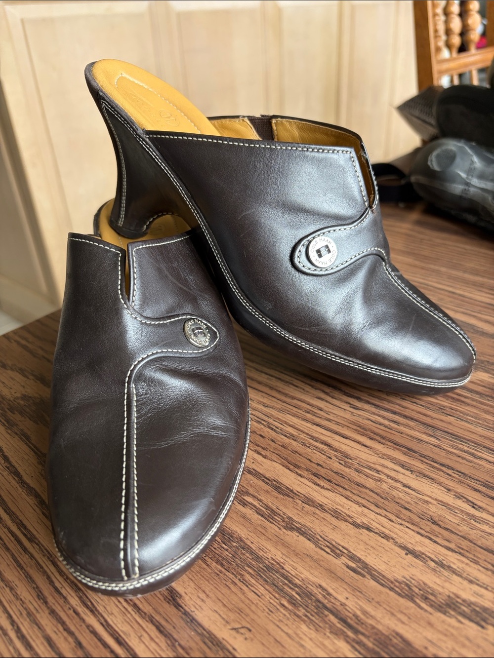 COLE HAAN CLOGS, brown, sz 8.5B